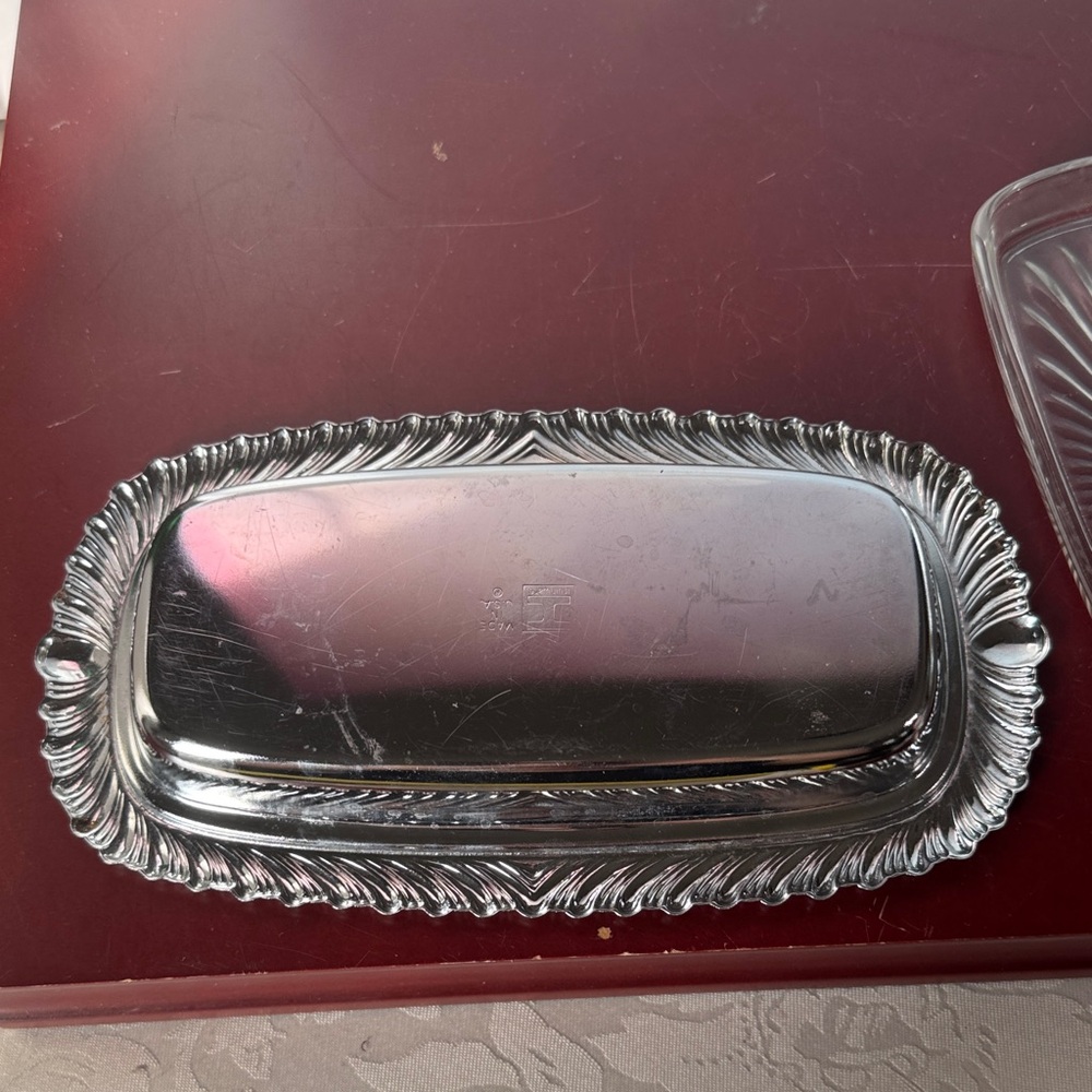 Vintage Irvinware Stainless Steel Butter Dish W/Glass Liner 1/4 Lb *Made In USA* - Picture 13 of 14